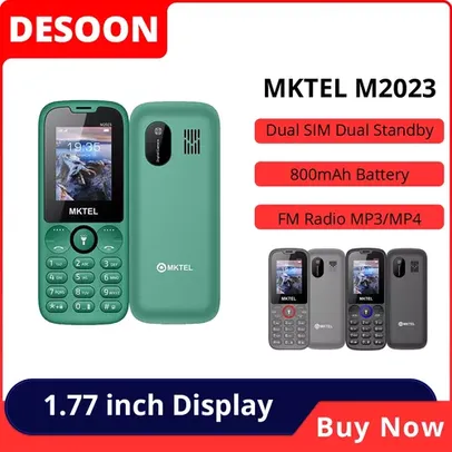 Celular Feature Phone Dual SIM 800mah Radio FM MP3/4 Mktel M2023