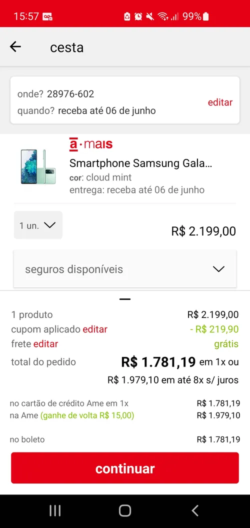 Imagem na descrição da promoção