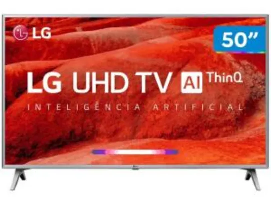 Smart TV 4K LED 50” LG 50UM7500 Wi-Fi - Inteligência Artificial Conversor Digital 4 HDMI por R$ 2007
