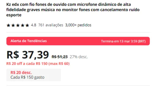 Imagem na descrição da promoção