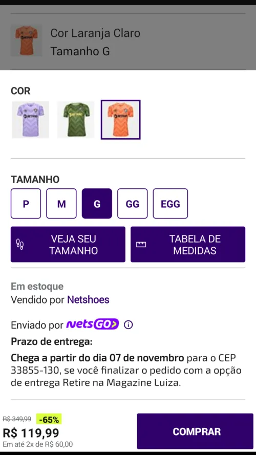 Imagem na descrição da promoção