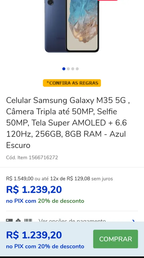 Imagem na descrição da promoção