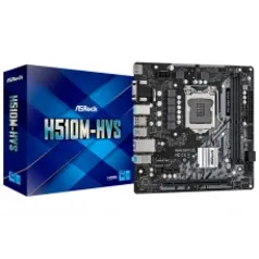 Placa Mãe Asrock H510M-HVS, Chipset Intel H510, Socket 1200, ATX