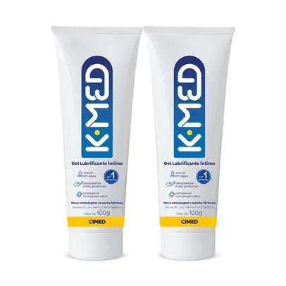 K-Med Lubrificante Íntimo Em Gel 100g Com 2 Unidades