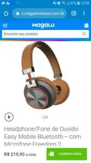 Headphone Easy Mobile Bluethooth com microfone - Freedom 2 | R$220