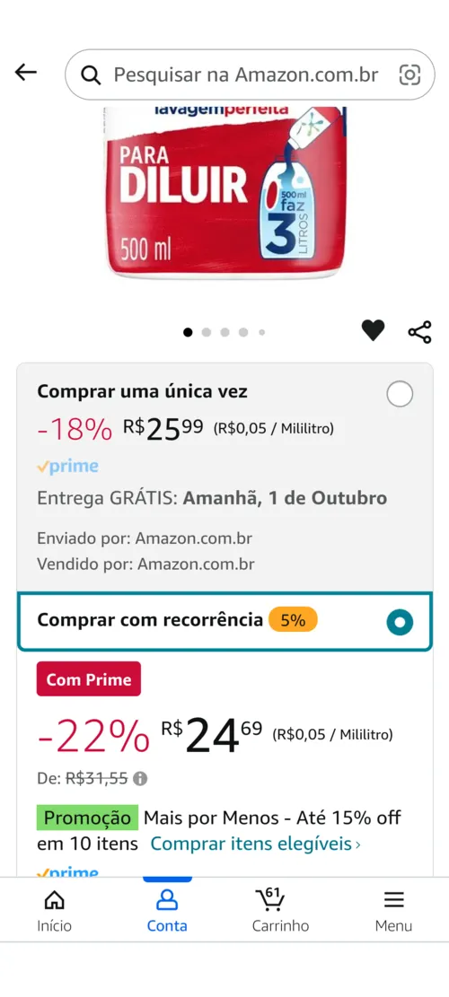 Imagem na descrição da promoção