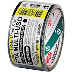 Fita Silver Tape, Preta, 48mmX5mts, Adelbras