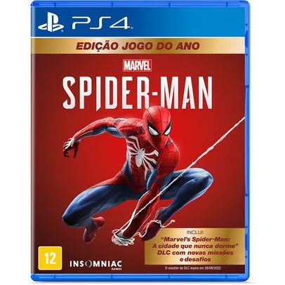 [Cartao de crédito AME] Game Marvel's Spider-Man - Game Of The Year - PS4