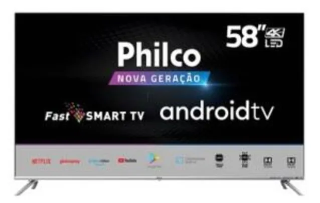 Smart TV LED 58" Philco PTV58G71AGBLS | R$2.399