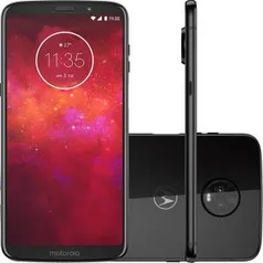 Motorola Moto Z3 Play 128GB Dual Chip Android Oreo - 8.0 Tela 6" Octa-Core 1.8 GHz 4G Câmera 12 + 5MP (Dual Traseira) - Ônix - R$1799