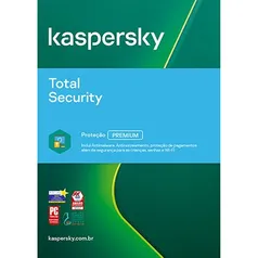 Kaspersky Antivírus Total Security 1 dispositivo, Licença 12 meses - Digital