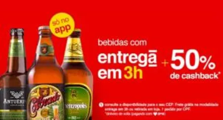 Cerveja artesanal com 50% de cash back - R$6