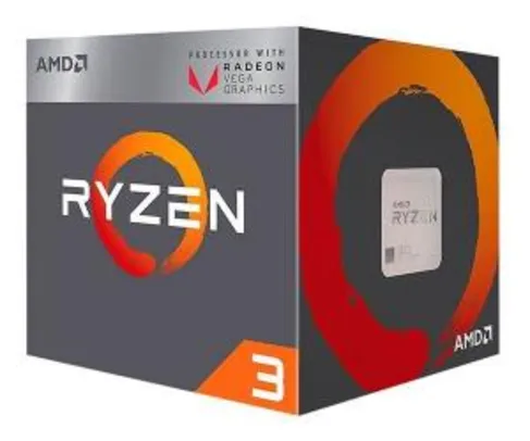 PROCESSADOR AMD RYZEN 3 2200G QUAD-CORE 3.5GHZ (3.7GHZ TURBO) 6MB CACHE AM4 - R$409