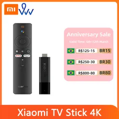 Xiaomi Mi Tv Stick 4k Android Tv 11 Hdr Quad Core 2gb + 8gb Bluetooth 5.0 Wifi