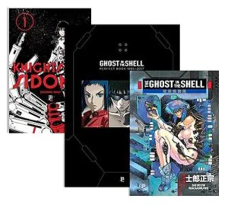 The Ghost in the Shell + Ghost in the Shell Perfect Book + Brinde Knights of Sidonia 1, Shirow Masamune e Tsutomi Nihei por R$70