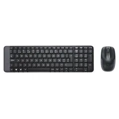 Teclado e Mouse Wireless Mk220 Logitech Preto