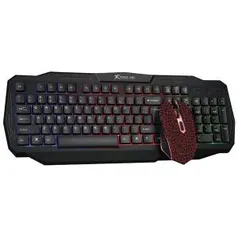 Combo Mouse e Teclado Xtrike-Me MK-501, 3200DPI, RGB | R$85