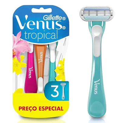 Aparelho de Depilação Gillette Venus Tropical - 3 unidades