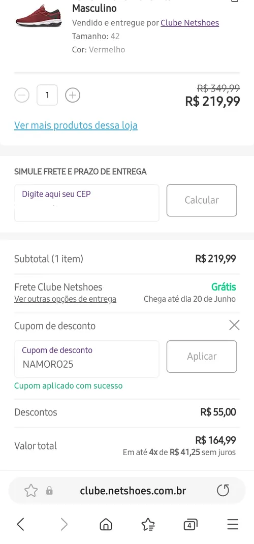 Imagem na descrição da promoção