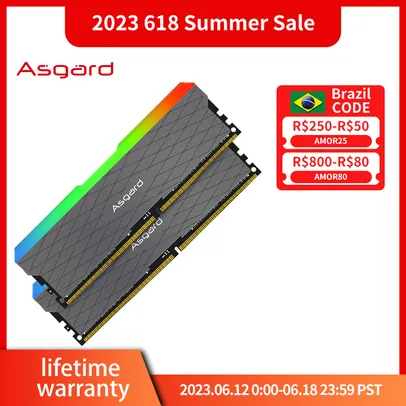 Memory Ram Asgard - Dual Channel, RGB, DDR4, 16GB x 2, 3200MHz, PC4-25600, 1.35V, Series W2.