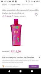 Óleo Monofásico Desodorante Corporal Eu Rachel Apollonio - 200 ml | R$13