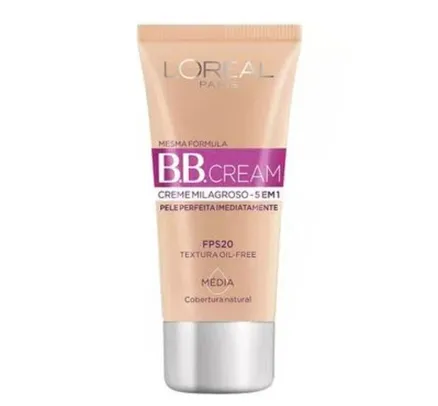 BB Cream L'oréal FPS 20 30ml Cor Média | R$16