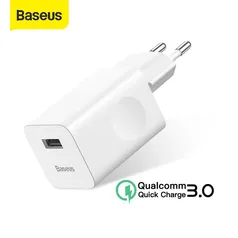 Carregador Baseus 24w Mini USB Fast Phone Charger Support Quick Charge PD 3.0