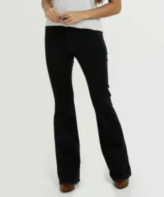 Calça Feminina Jeans Flare - preta | R$ 32