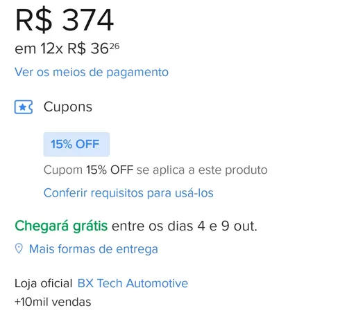 Imagem na descrição da promoção