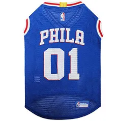 Camiseta NBA Phillandphia 76ERS Dog Jersey, GG – Regata de basquete para animais de estimação