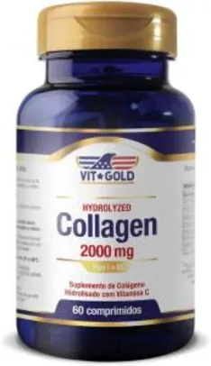 Colágeno Hidrolisado 2.000mg Tipo 1 e 3 Vitgold 60 comprimidos | R$83