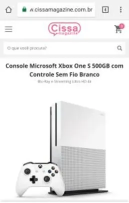Xbox One S 500 GB - R$1.234,99