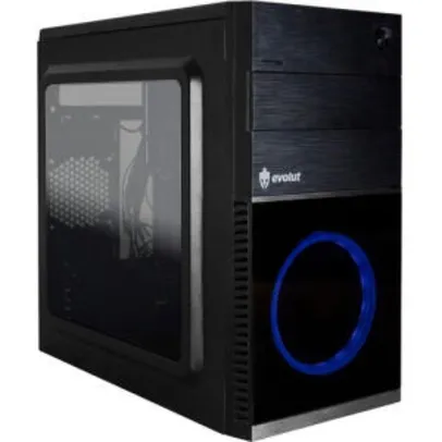 Gabinete Gamer Shin EG-804 (cooler azul) Evolut | R$ 186