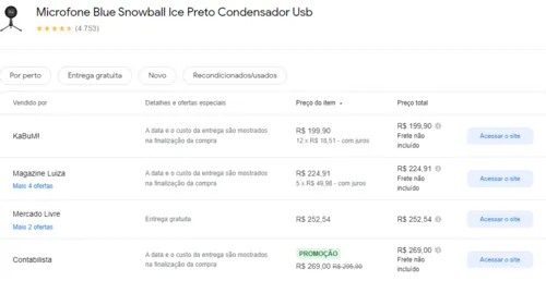 Imagem na descrição da promoção