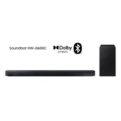 [MEMBERS] Soundbar Samsung HW-Q600C, com 3.1.2 canais, Bluetooth, Subwoofer sem fio, Dolby Atmos e Acoustic Beam Preto