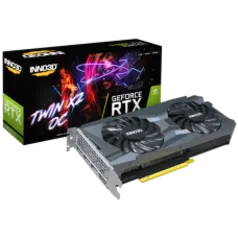 Placa de Vídeo Inno3D RTX 3060 Ti TWIN x2 OC LHR, 8GB, GDDR6, DLSS, Ray Tracing, N306T2-08D6X-119032