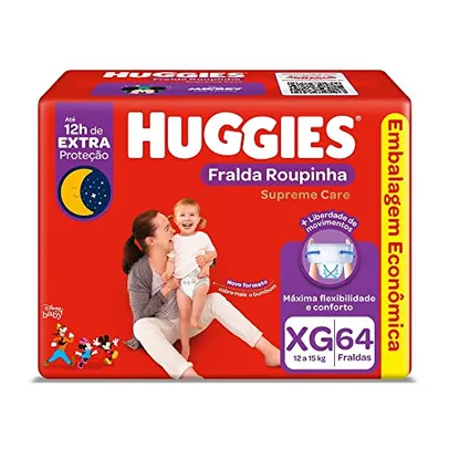 Fralda Huggies Supreme Care Roupinha XG - 64 fraldas