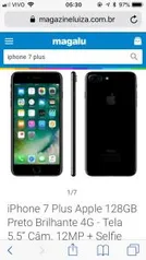 iPhone 7 Plus 128GB Preto Brilhante