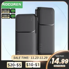 [GPay / Moedas] Powerbank Rocoren 10000mAh 5V/2A