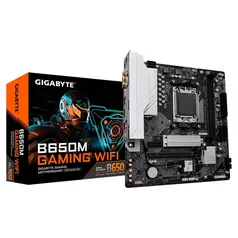 [app] Placa Mãe Gigabyte B650M Gaming (Rev.1.0), AMD AM5, mATX, DDR5, RGB, WiFi - B650M GAMING WIFI