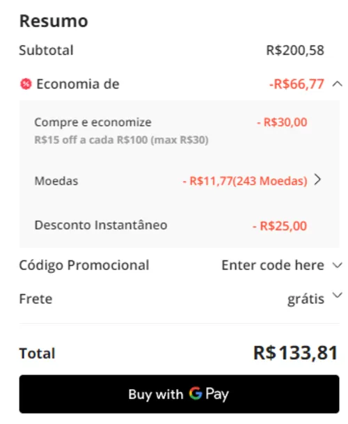 Imagem na descrição da promoção