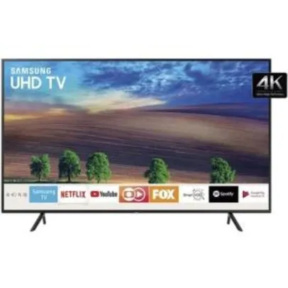 Smart TV LED 50´ UHD 4K RU7100 Samsung, 3 HDMI, 2 USB, Bluetooth, Wi-Fi, HDR - UN50RU7100GXZD