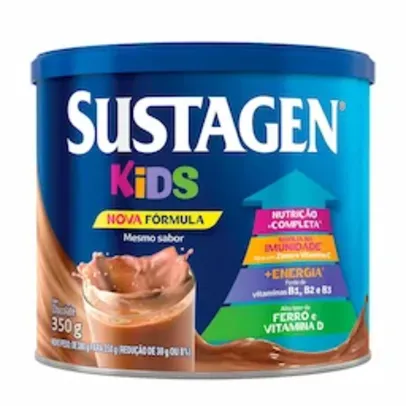 [3 Unid. R$24,29 cada] Suplemento Infantil Sustagen Kids a partir de 3 anos Chocolate 350g