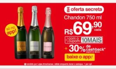 [R$49 com AME] Chandon 750ml | R$69