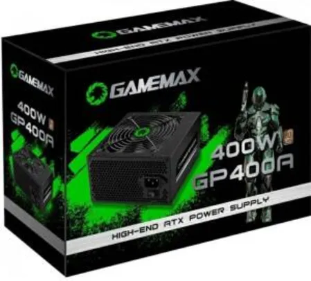 Fonte Gamemax GP400A 400W, 80 Plus Bronze, PFC Ativo