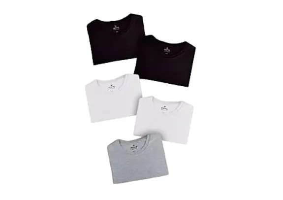 Kit Com 5 Camisetas Masculinas Básicas Hering