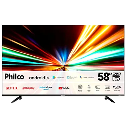 Smart TV LED 58 4K UHD Philco PTV58G10AG11SK - Android TV