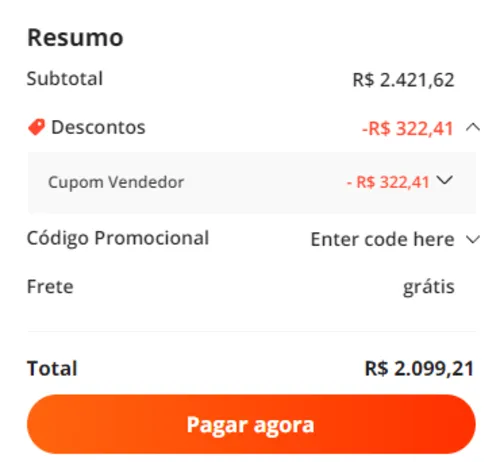 Imagem na descrição da promoção