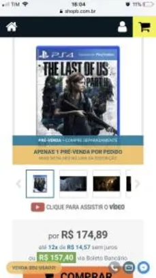 Jogo The Last of Us: Part II - PS4 R$157