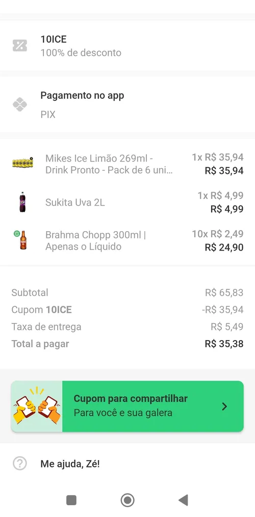 Imagem na descrição da promoção